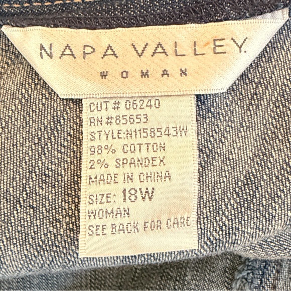 Napa Valley Woman Blue Denim Gored Skirt 18W - Picture 3 of 4